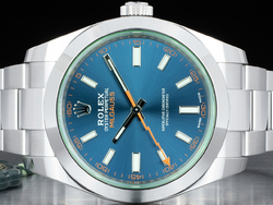 Rolex Milgauss 116400GV Green Crystal Z-Blue Dial